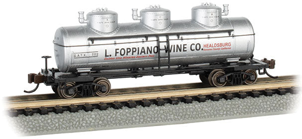 3-Dome Tank Car - Ready to Run - Silver Series(R) -- L. Foppiano Wide Co. 1112