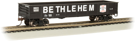 40' Gondola - Ready to Run - Silver Series(R) -- Bethlehem Steel (black, white, red; Billboard Lettering)