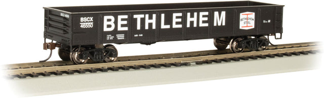 40' Gondola - Ready to Run - Silver Series(R) -- Bethlehem Steel (black, white, red; Billboard Lettering)