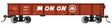 40' Gondola - Ready to Run - Silver Series(R) -- Monon #3301 (Boxcar Red)-1