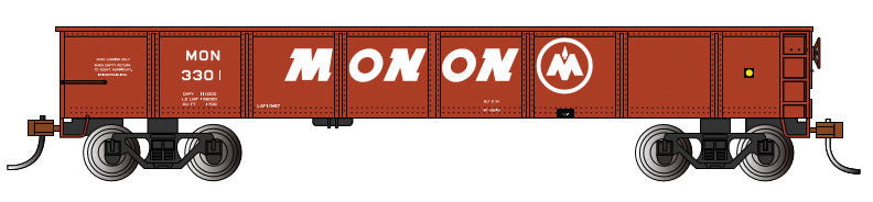 40' Gondola - Ready to Run - Silver Series(R) -- Monon #3301 (Boxcar Red)-1
