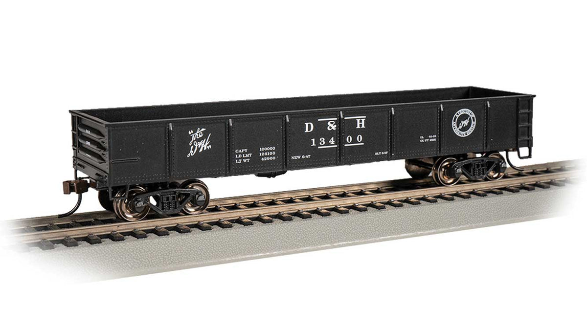 40' Gondola - Ready to Run - Silver Series(R) -- Delaware & Hudson #13400 (black, Script Logo)