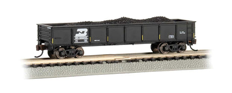 40' Steel Gondola with Load - Ready to Run -- Burlington Northern #500043 (black)