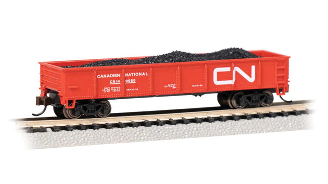 40' Steel Gondola with Load - Ready to Run -- Canadian National #149930 (red)