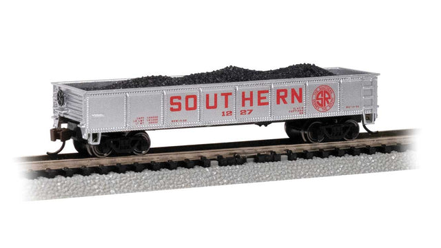 40' Steel Gondola with Load - Ready to Run -- Southern Railway #1227 (silver, red)