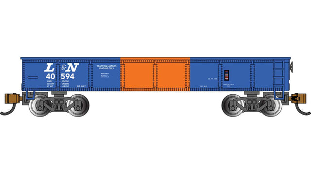 40' Steel Gondola - Ready to Run - Silver Series(R) -- Louisville & Nashville #40594 (blue, orange, Traction Motor Service)