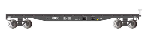 52' Flatcar - Ready to Run - Silver Series(R) -- Erie-Lackawanna #8063 (black)