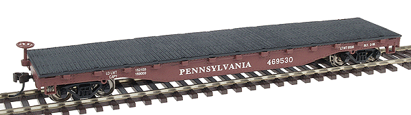 52' Flatcar - Ready to Run - Silver Series(R) -- Pennsylvania Railroad-1