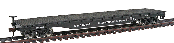 52' Flatcar - Ready to Run - Silver Series(R) -- Chesapeake & Ohio-1
