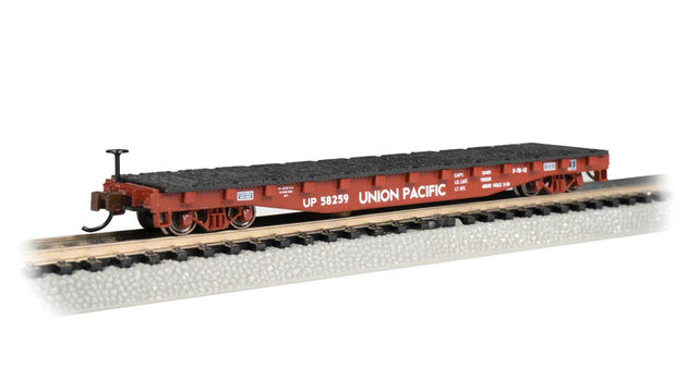 52' Steel Flatcar - Ready to Run -- Pennsylvania Railroad #475465 (Tuscan)