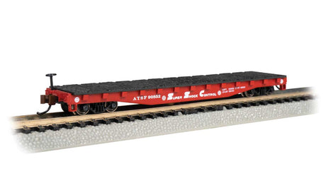 52' Steel Flatcar - Ready to Run -- Union Pacific #58259 (Boxcar Red)