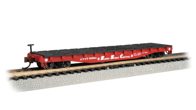 52' Steel Flatcar - Ready to Run -- Union Pacific #58259 (Boxcar Red)