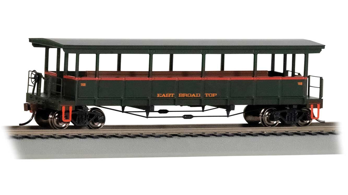 Open-Sided Excursion Car with Seats - Ready-to-Run - Silver Series(R) -- East Broad Top #168