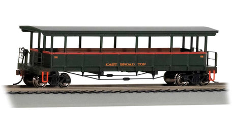 Open-Sided Excursion Car with Seats - Ready-to-Run - Silver Series(R) -- East Broad Top #168