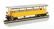 Open-Sided Excursion Car with Seats - Ready-to-Run - Silver Series(R) -- Durango & Silverton (yellow)-1