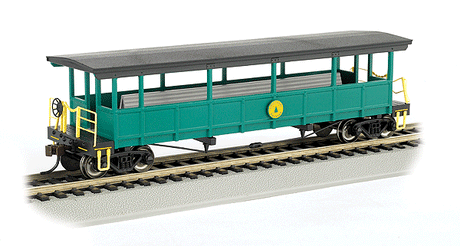Open-Sided Excursion Car w/Seats - Ready to Run - Silver Series(R) -- Cass Scenic Railroad-1