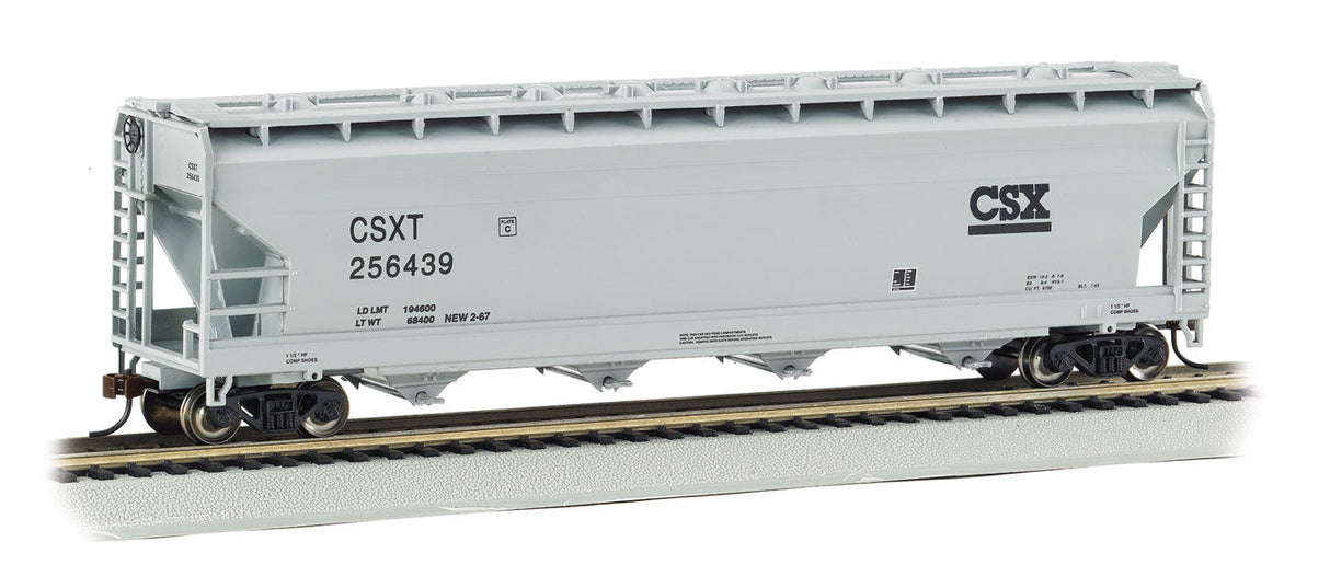 Silver Series(R) 56' ACF Center-Flow Covered Hopper - Ready to Run -- CSX Transportation #256439 (gray)