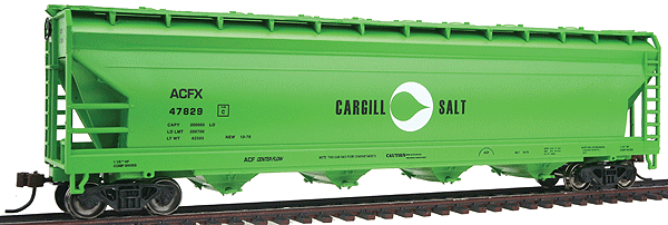 56' ACF Center-Flow Covered Hopper - Ready to Run - Silver Series(R) -- Cargill Salt-1