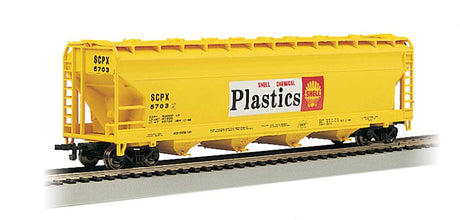 56' ACF Center-Flow Covered Hopper - Ready to Run - Silver Series(R) -- Shell Oil Company - Chemical Plastics SCPX-2