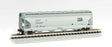 ACF 4-Bay Center-Flow Covered Hopper - Ready to Run -- CSX Transportation #256436