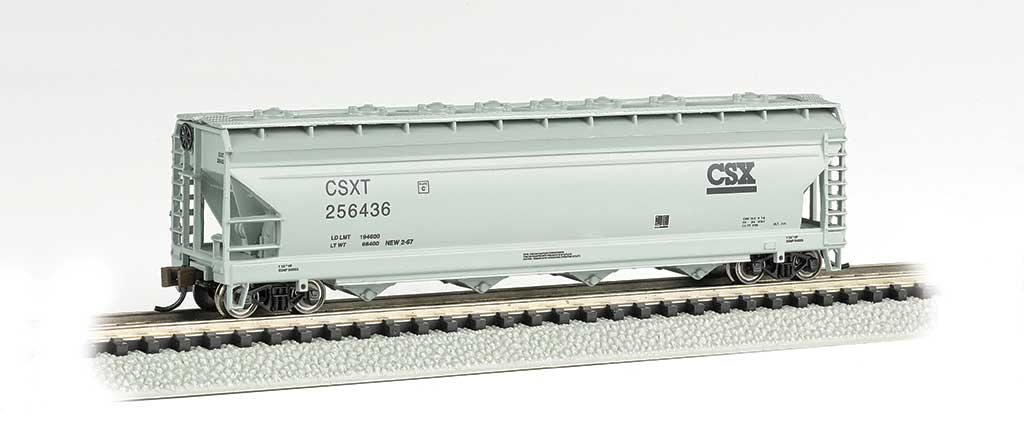 ACF 4-Bay Center-Flow Covered Hopper - Ready to Run -- CSX Transportation #256436