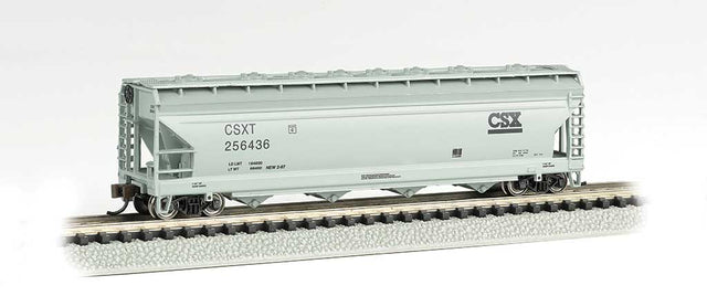 ACF 4-Bay Center-Flow Covered Hopper - Ready to Run -- CSX Transportation #256436
