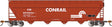 56' ACF Center-Flow Covered Hopper - Ready to Run - Silver Series(R) -- Conrail (Boxcar Red, white)-1