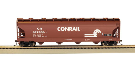 56' ACF Center-Flow Covered Hopper - Ready to Run - Silver Series(R) -- Conrail (Boxcar Red, white)-2