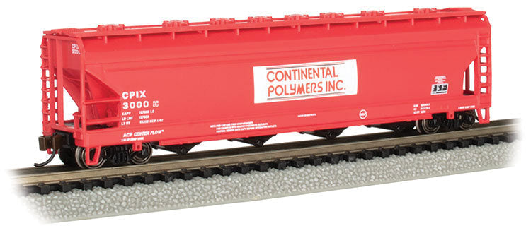 56' 4-Bay Center-Flow Hopper - Ready to Run - Silver Series(R) -- Continental Polymers 3000