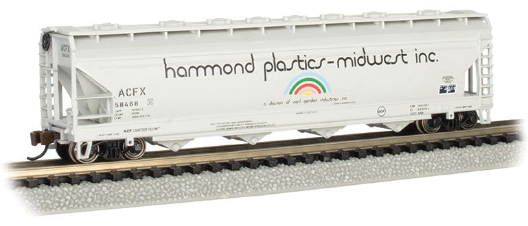 56' 4-Bay Center-Flow Hopper - Ready to Run - Silver Series(R) -- Hammond Plastics 58468