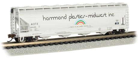 56' 4-Bay Center-Flow Hopper - Ready to Run - Silver Series(R) -- Hammond Plastics 58468