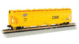 ACF 56' 4-Bay Center-Flow Hopper - Ready to Run - Silver Series(R) -- Chicago & North Western #49043 (Late Scheme, yellow, black, Large CNW)