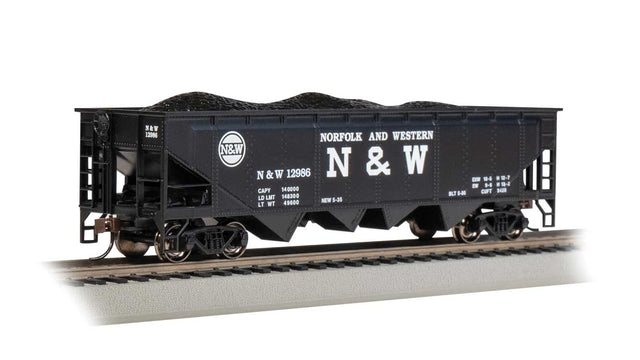 40' Quad Hopper - Ready to Run - Silver Series(R) -- Norfolk & Western #12986 (black; Block N&W, Hamburger Logo)