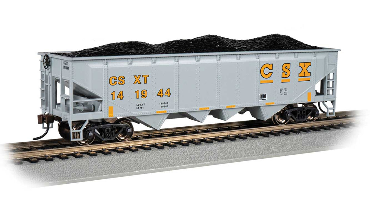 40' Quad Hopper - Ready to Run - Silver Series(R) -- CSX (gray, yellow)