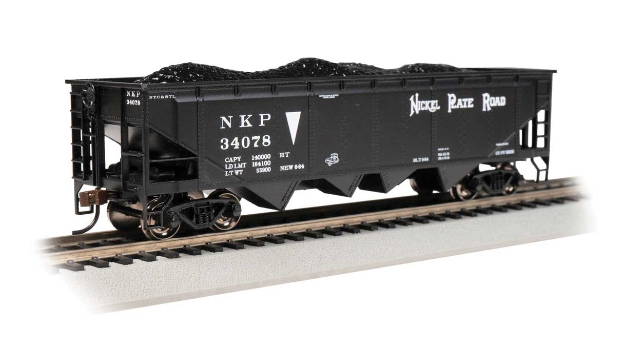 40' Quad Hopper - Ready to Run - Silver Series(R) -- Nickel Plate #34078 (black)