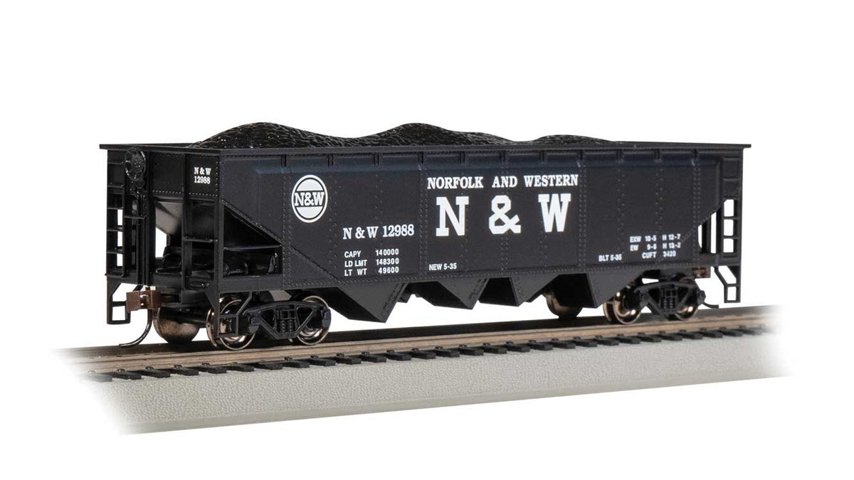40' Quad Hopper - Ready to Run - Silver Series(R) -- Norfolk & Western-2