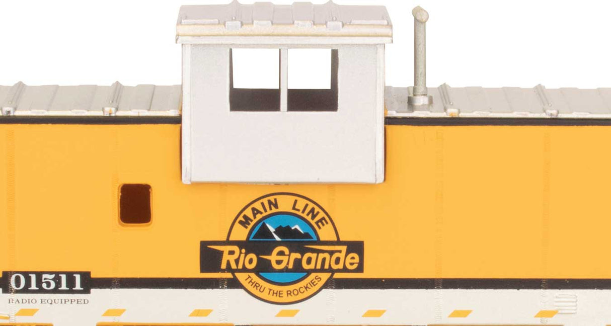 36' Wide-Vision Caboose - Ready to Run - Silver Series(R) -- Denver & Rio Grande Western #1511 (Aspen Gold, silver)-3