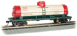 40' Single-Dome Tank Car - Ready to Run - Silver Series(R) -- North Pole & Southern #721 (Flying Reindeer Water Tanker)