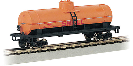 40' Single-Dome Tank Car - Ready to Run - Silver Series(R) -- Shell 1758 (orange, black, red)