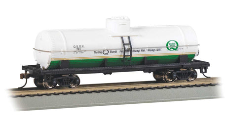 40' Single-Dome Tank Car - Ready to Run - Silver Series(R) -- Quaker State 781 (cream, green, black)