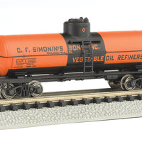 ACF 36' 6" 10,000-Gallon Tank Car - Ready to Run - Silver Series(R) -- C. F. Simonin's Sons (orange, black)