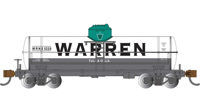 ACF 36' 6" 10,000-Gallon Tank Car - Ready to Run - Silver Series(R) -- Warren Petroleum #5220 (white, black, green)