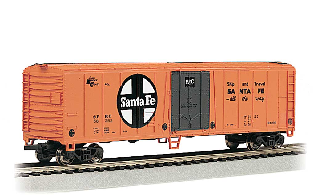 50' Steel Mechanical Reefer - Ready to Run - Silver Series(R) -- Santa Fe #56252 (orange, black)