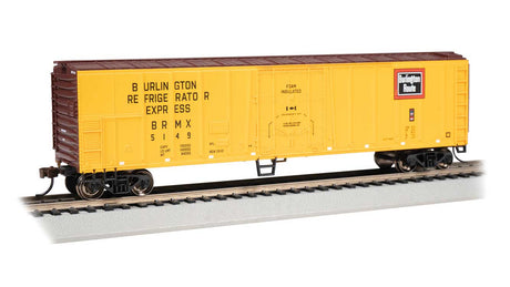 50' Steel Mechanical Reefer - Ready to Run - Silver Series(R) -- Chicago, Burlington & Quincy #5149 (orange, Boxcar Red)