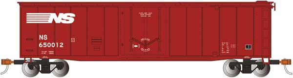 50' Plug-Door Boxcar - Ready to Run - Silver Series(R) -- Norfolk Southern 650012 (Boxcar Red)