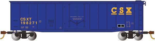 50' Plug-Door Boxcar - Ready to Run - Silver Series(R) -- CSX 198271 (blue, yellow)
