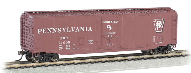 50' Plug-Door Boxcar - Ready to Run - Silver Series(R) -- Pennsylvania Railroad 21008 (Tuscan, Shadow Keystone)