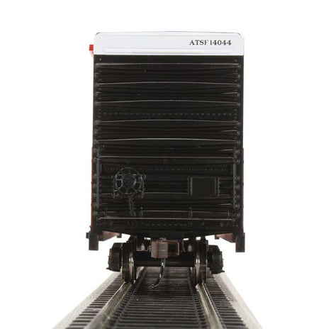 40' Steel Hi-Cube, Sliding-Door Boxcar - Ready-to-Run -- Atchison, Topeka & Santa Fe #14044 (red, black, white; Shock Control Graphic-3