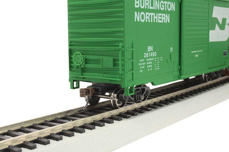 40' Steel Hi-Cube, Sliding-Door Boxcar - Ready-to-Run -- Burlington Northern #281480 (Cascade Green, white; Large Logo, Lettering)-5