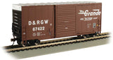40' Steel Hi-Cube, Sliding-Door Boxcar - Ready-to-Run -- Denver & Rio Grande Western #67422 (Boxcar Red, Flying Grande Logo)-1